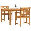 vidaXL Ensemble de salle &agrave; manger pour jardin 3 pcs Marron