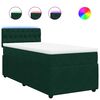 vidaXL Sommier &agrave; lattes de lit et matelas Vert fonc&eacute; 80x200 cm Velours