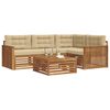 vidaXL Ensemble de canap&eacute;s d'ext&eacute;rieur 5 pcs Naturel et Beige