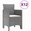 vidaXL Ensemble de salle à manger pour jardin 13 pcs Gris clair