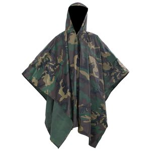 vidaXL Poncho de pluie imperm&eacute;able pour camping/randonn&eacute;e Camouflage