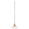 vidaXL Lampe suspendue industrielle Blanc Fer et bois solide 26 cm E27