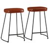 vidaXL Tabourets de bar lot de 2 marron fonc&eacute; 41x29x62 cm