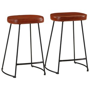 vidaXL Tabourets de bar lot de 2 marron fonc&eacute; 41x29x62 cm