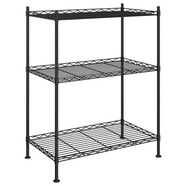 vidaXL Étagère de rangement 3 niveaux 60x35x76 cm noir 150 kg
