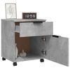 vidaXL Classeur mobile avec roues Gris b&eacute;ton 45x38x54 cm