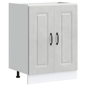 vidaXL Meuble bas pour &eacute;vier Kalmar gris b&eacute;ton bois d'ing&eacute;nierie