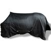 vidaXL Tapis en toison doubles-couches noir 145 cm
