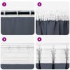vidaXL Rideaux occultants avec anneaux 2 pcs Anthracite 225 x 140 cm