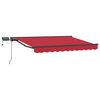 vidaXL Cadre de store manuel avec LEDs Rouge 3,5 x 2 m