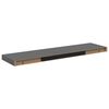 vidaXL &Eacute;tag&egrave;re murale flottante 2 pcs Gris brillant 90x23,5x3,8 cm MDF