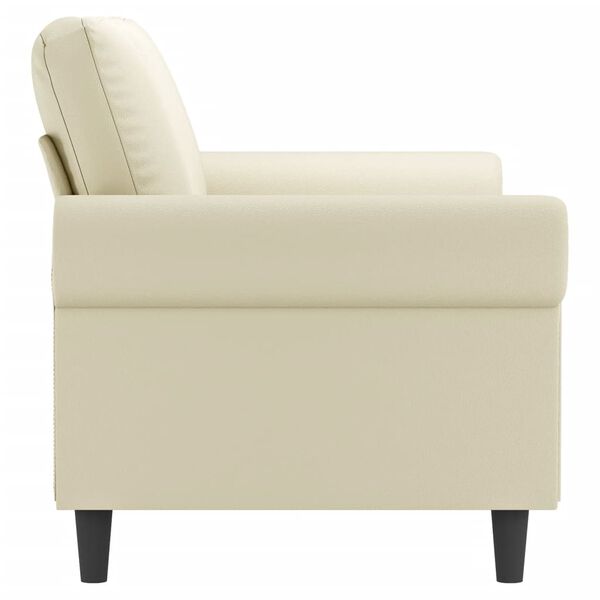 vidaXL Canap&eacute; &agrave; 2 places Cr&egrave;me 140 cm Similicuir