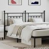 vidaXL T&ecirc;te de lit m&eacute;tal noir 160 cm