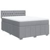 vidaXL Sommier &agrave; lattes de lit avec matelas Gris clair 140x190cm Tissu