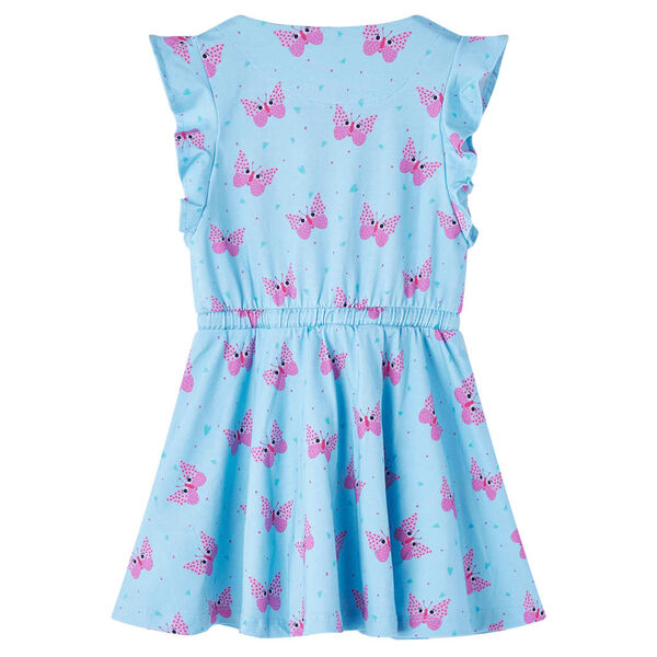 Robe pour enfants avec boutons sans manches bleu 116