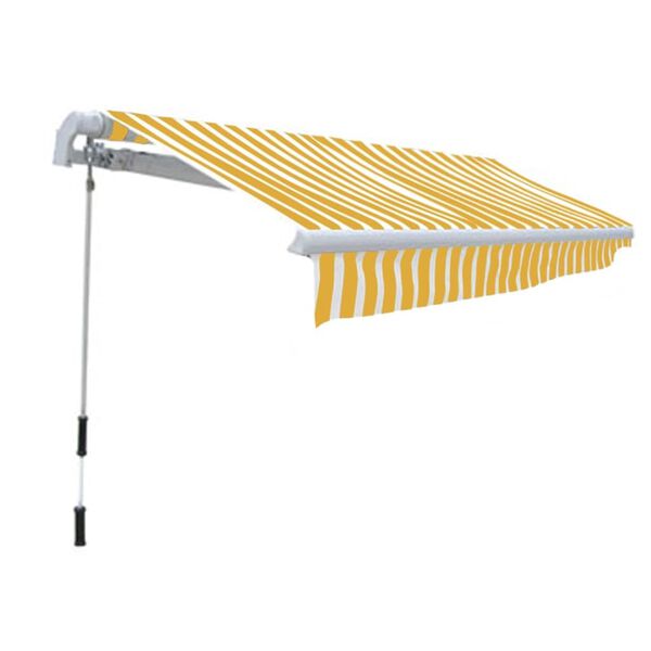 vidaXL Auvent pliable 300 cm Jaune et blanc