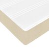 VidaXL Cadre de lit ottoman avec matelas cr&egrave;me 200x200cm tissu
