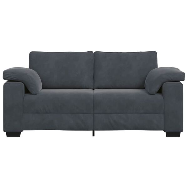 vidaXL Canap&eacute; causeuse gris fonc&eacute; 180x77x82 cm velours