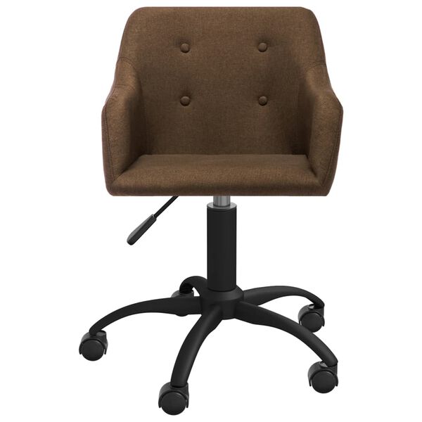 vidaXL Chaises pivotantes &agrave; manger lot de 6 marron tissu