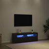 vidaXL Meuble TV Ch&ecirc;ne noir 120 x 35 x 40 cm Bois d'ing&eacute;nierie