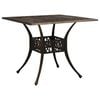 vidaXL Table de jardin Bronze 90x90x73 cm Aluminium coul&eacute;