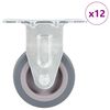 vidaXL 12 pcs Roulettes fixes 50 mm