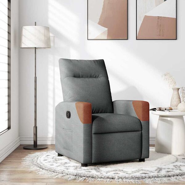 vidaXL Fauteuil inclinable Gris foncé 69 x 86 x 100 cm tissu