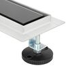 vidaXL Drain de Douche avec Couverture en Verre Noir 90 cm