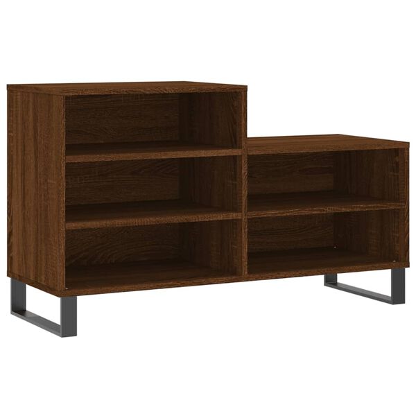 vidaXL Armoire &agrave; chaussures Ch&ecirc;ne marron 102x36x60cm Bois d'ing&eacute;nierie