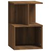 vidaXL Tables de chevet 2pcs Ch&ecirc;ne marron 35x35x55cm Bois d'ing&eacute;nierie