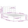 vidaXL Cadre de lit sans matelas blanc 120x190 cm bois massif