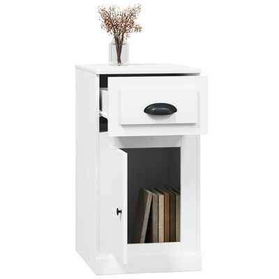 vidaXL Armoire latérale avec tiroir blanc brillant 40x50x75 cm