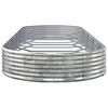 vidaXL Lit sur&eacute;lev&eacute; de jardin Acier galvanis&eacute; Argent&eacute;
