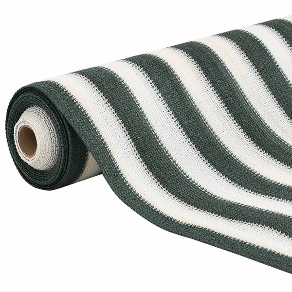 vidaXL Filet brise-vue vert et blanc 1x10 m PEHD 195 g/m&sup2;