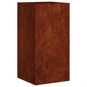 vidaXL Jardini&egrave;re rouill&eacute; 40x40x80 cm acier inoxydable