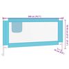 vidaXL Barri&egrave;re de s&eacute;curit&eacute; de lit d'enfant Bleu 200x25 cm Tissu