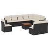 vidaXL Salon de jardin 11 pcs avec coussins noir r&eacute;sine tress&eacute;e
