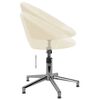 vidaXL Chaise pivotante &agrave; manger Cr&egrave;me Tissu