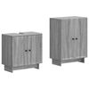 vidaXL Ensemble de 2 meubles de salle de bain EDE Sonoma gris
