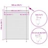 vidaXL Store pliss&eacute; cr&egrave;me 100x150 cm largeur du tissu 99,4cm polyester