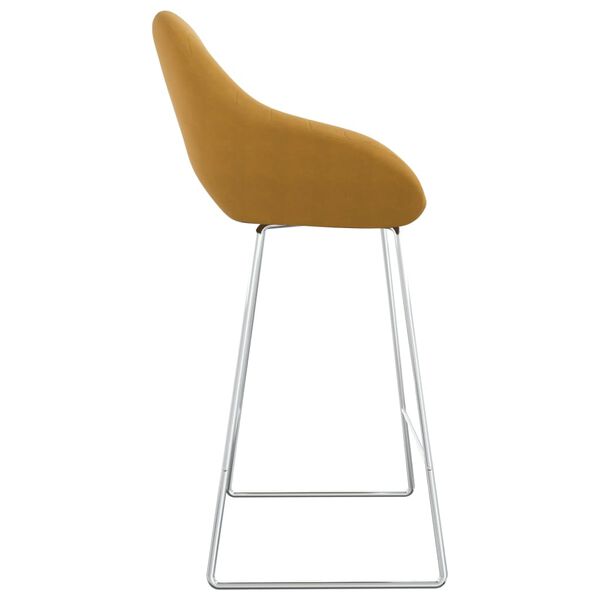 vidaXL Tabouret de bar Marron Velours