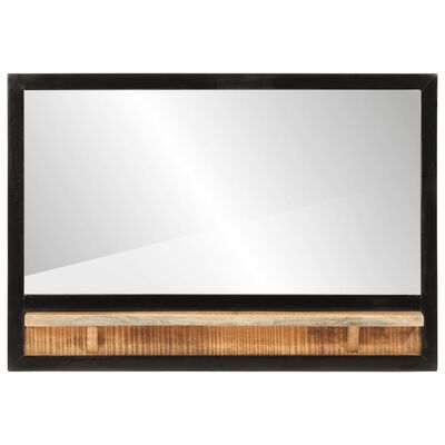 vidaXL Miroir avec étagère 80x8x55 cm verre et bois massif manguier