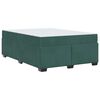 vidaXL Cadre de lit avec matelas Vert fonc&eacute; 140 x 200 cm tissu
