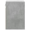 vidaXL Table de chevet murale avec lumi&egrave;res LED gris b&eacute;ton