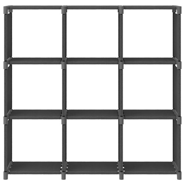 vidaXL Étagère d'affichage 9 cubes Gris 103x30x107,5 cm Tissu