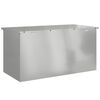 vidaXL Bo&icirc;te de Rangement Ext&eacute;rieure Argent 100 x 50,5 x 50 cm Acier