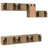 vidaXL Ensemble meuble TV 7 pcs ch&ecirc;ne artisanal 60 x 30 x 30 cm
