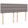 vidaXL Sommier &agrave; lattes de lit avec matelas Taupe 140x190 cm Tissu