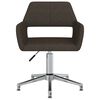 vidaXL Chaises pivotantes &agrave; manger lot de 6 marron fonc&eacute; tissu