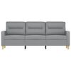 vidaXL Canap&eacute; &agrave; 3 places Gris clair 180 cm Tissu